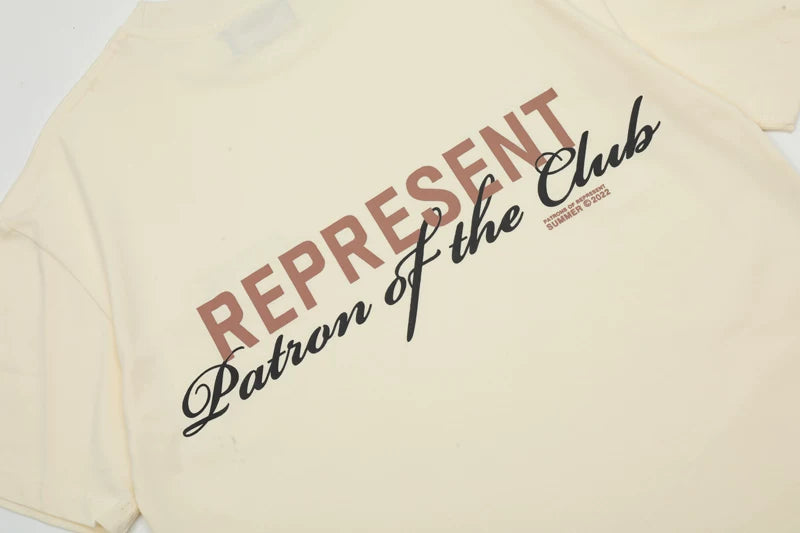 European and American fashion brand REPRESENT London limited edition letter printed short sleeved T-shirt for men and women, loose casual tee