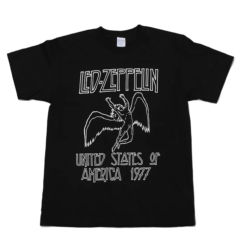 Classic Rock Band Graphic T-Shirt