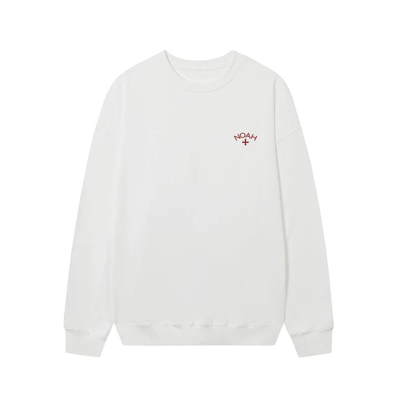 NOAH Burgundy Cross Logo Crewneck Sweatshirt