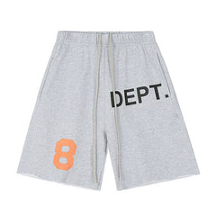 GALLERY American fashion brand DEPT classic size 8 letter printed casual shorts for men and women loose five quarter pants