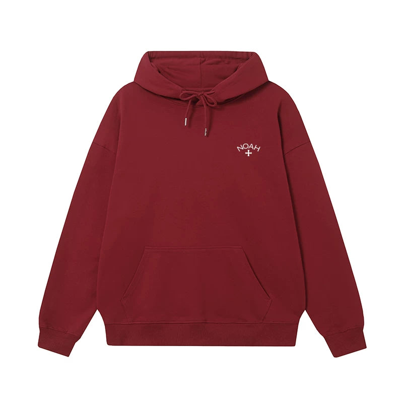 NOAH White Cross Logo Hoodie