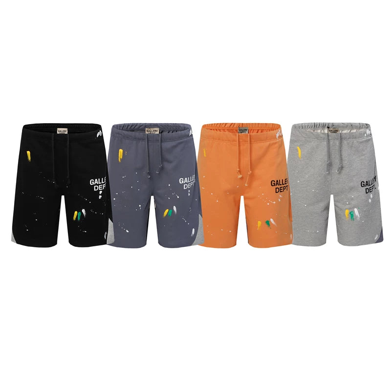 Gallery American fashion brand Dept new inkjet letter casual shorts for both men and women loose five quarter pants