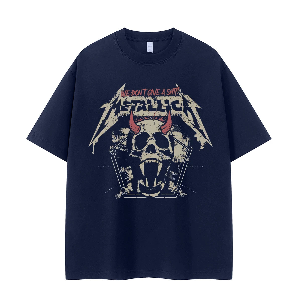 Metallica Vintage Skull Rock Graphic T-Shirt