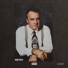 Kith collaborates with Sopranos mafia family for trendy, loose, retro, vintage men's fashion, heavyweight long sleeved T-shirt