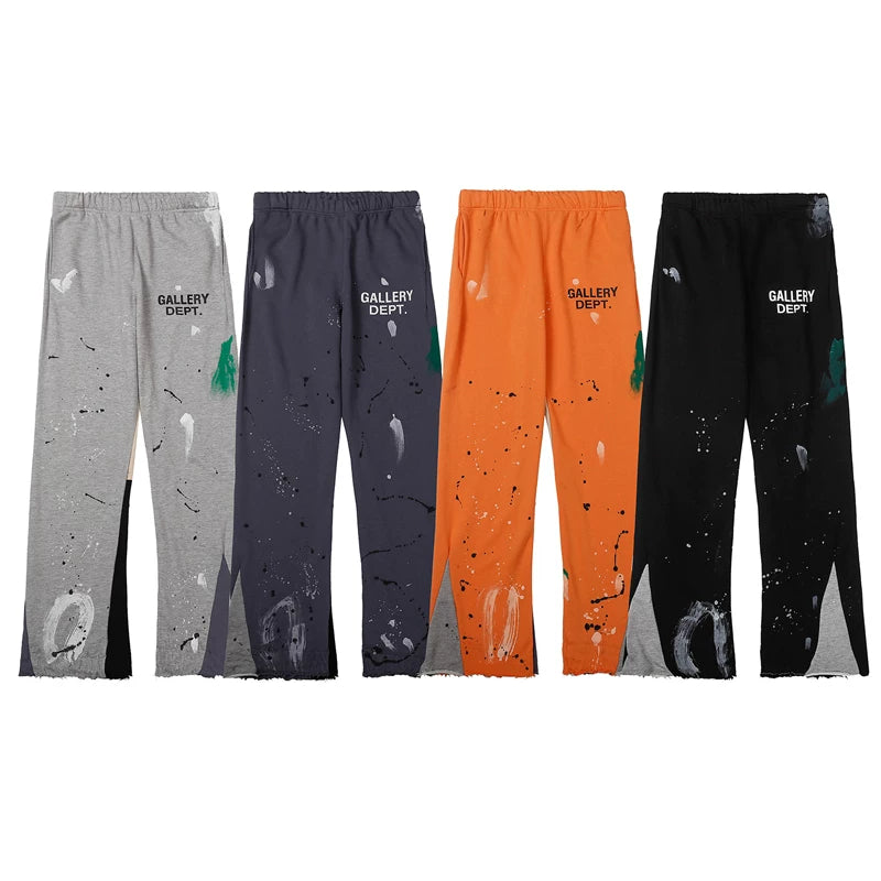 GALLERY American fashion brand DEPT inkjet letter printed casual pants for both men and women, thin and slightly flared long pants