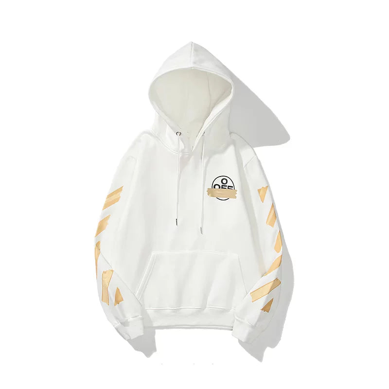 Tape Arrow Graphic Fleece Hoodie