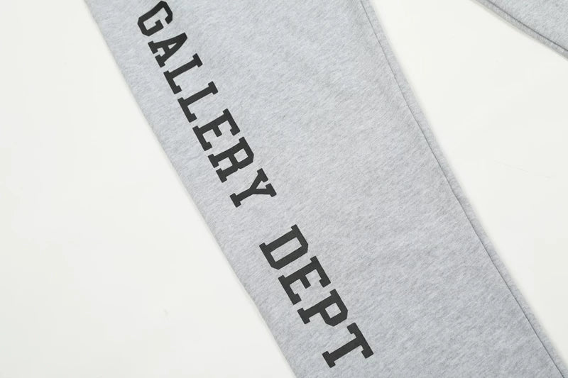 GALLERY American Trendy DEPT Classic Letter Printed Casual Pants for Men and Women Loose Legged Pants