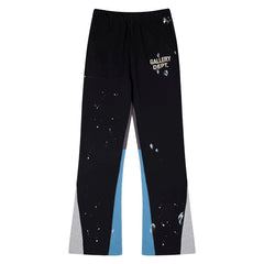 European and American fashion brand Gallery Dep splashed ink splicing micro flared pants with drawstring thin casual pants, high street casual pants