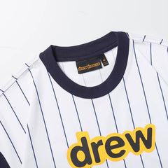 European and American fashion brand Drew smiley face letter printed patchwork short sleeved T-shirt for summer unisex loose cotton top