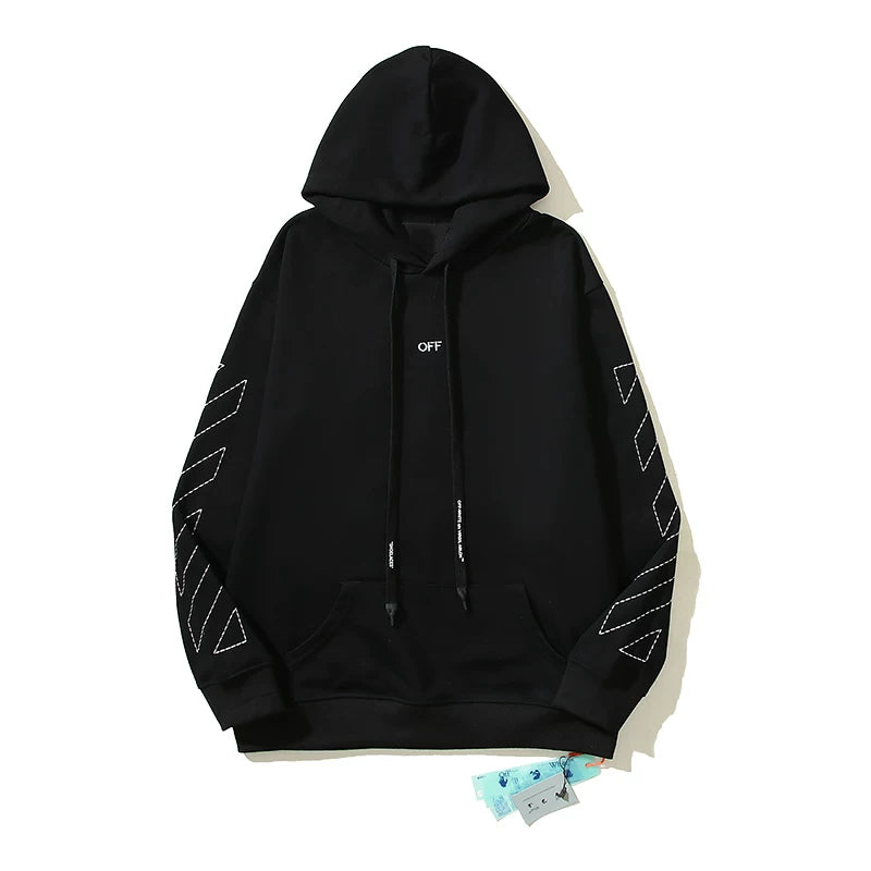 Embroidered Arrow Graphic Hoodie
