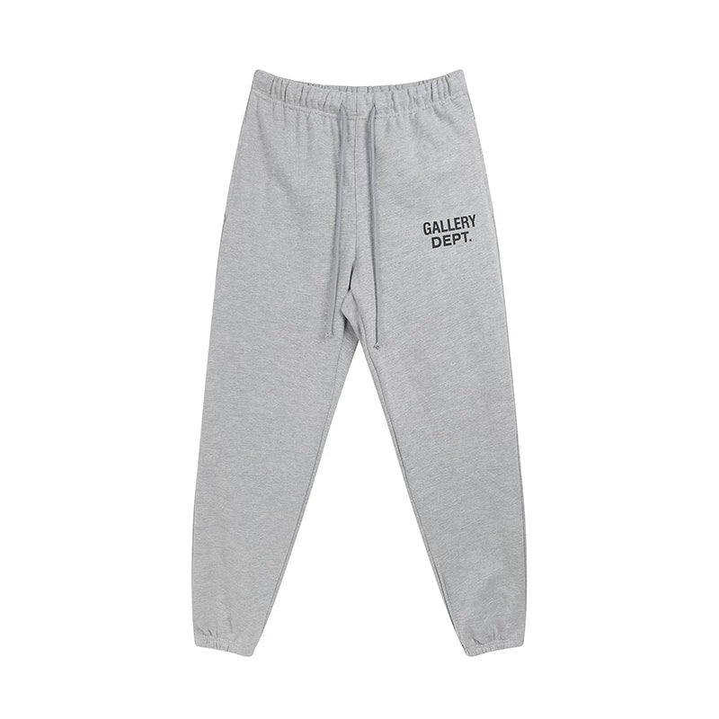 GALLERY Fashion DEPT Letter Printed Logo Drawstring Pants Casual Pants Pure Cotton looped Men's and Women's Leg Tights