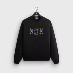 Kith collaborates with Nanzuka to create a trendy, loose, casual men's and women's heavyweight looped round neck hoodie with box logo