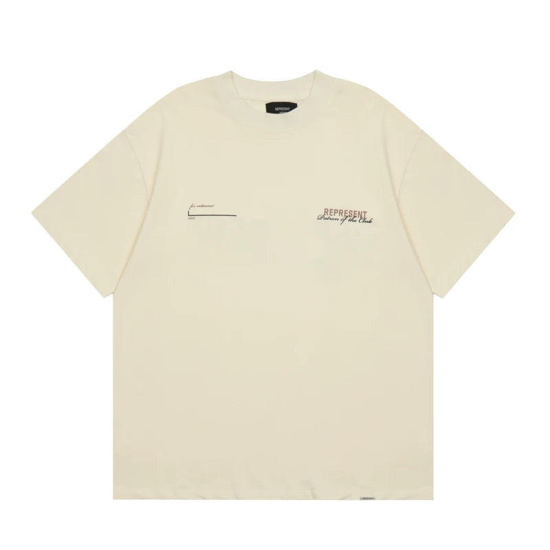 European and American fashion brand REPRESENT London limited edition letter printed short sleeved T-shirt for men and women, loose casual tee