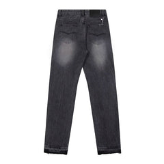 European and American fashion brand Gallery Dep retro washed small straight leg leg leg tied jeans American high street casual pants