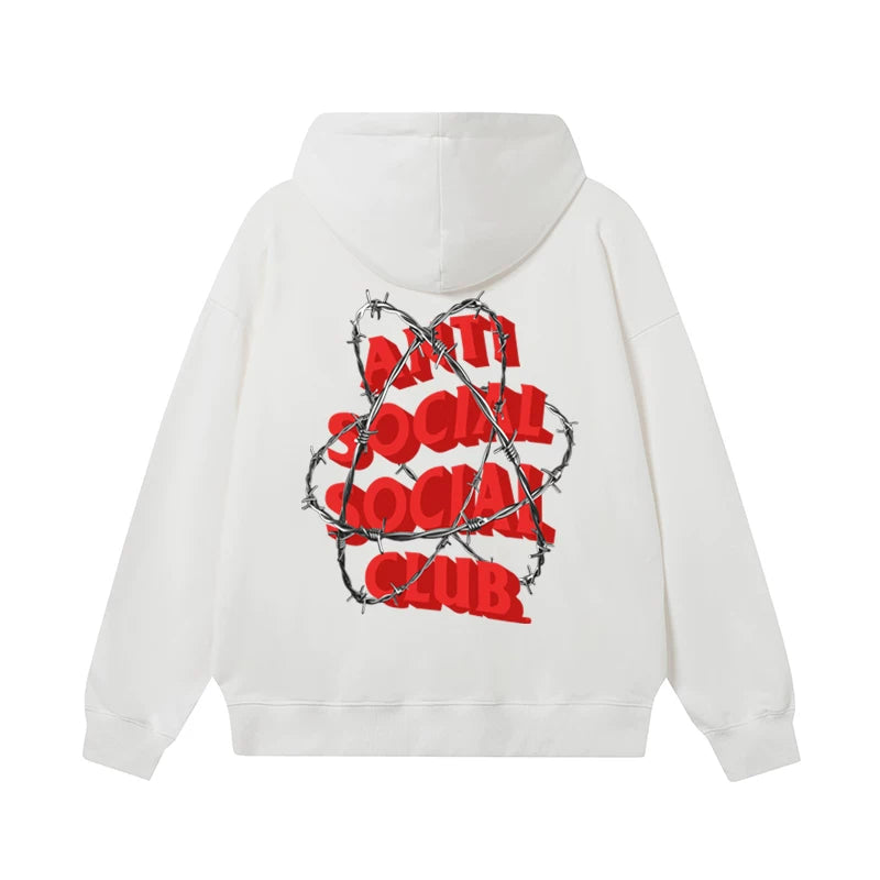 ANTI Socio Socio CLUB ASSC New 3D Thorn Print Men's and Women's Autumn/Winter Hoodie Sweatshirt