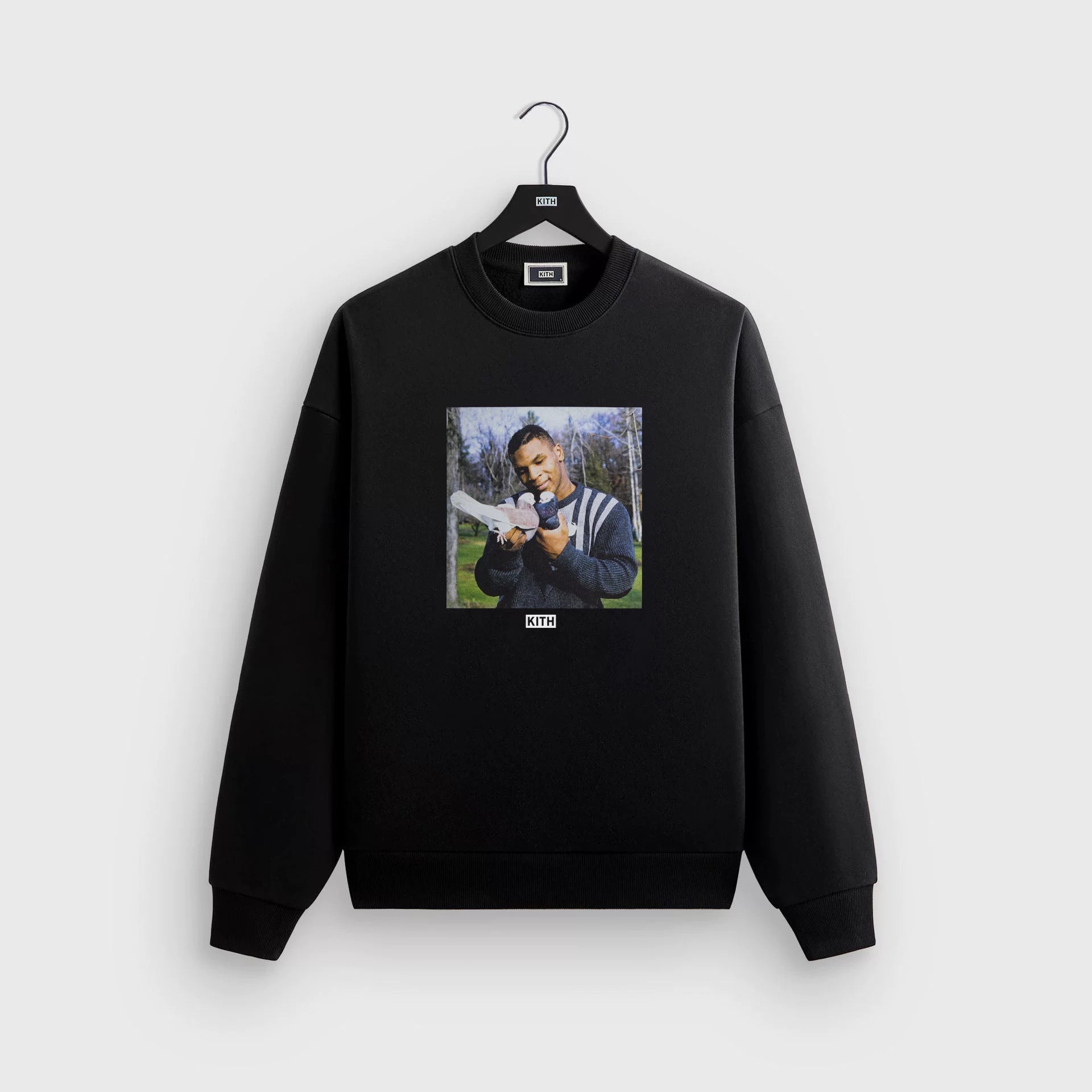 KITH for Mike Tyson Pure Cotton Autumn/Winter Men's Fashion Casual Loose Heavy duty Woolen Circle Neck Hoodie