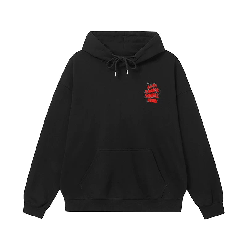 ANTI Socio Socio CLUB ASSC New 3D Thorn Print Men's and Women's Autumn/Winter Hoodie Sweatshirt