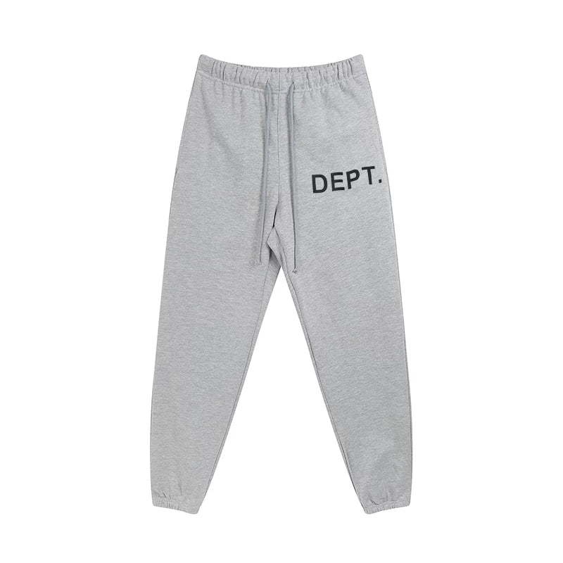 GALLERY Fashion DEPT Basic Edition Letter Printed Logo Drawstring Casual Leg Tights Cotton Hoop Pants