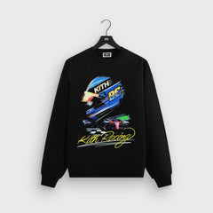 Kith Racing Car F1 Racing Trendy Loose Casual Printed Men's and Women's Heavy duty Woolen Circle Neck Hoodie