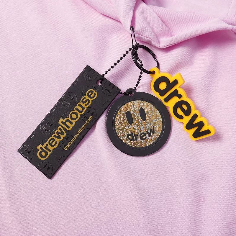European and American fashion brand Drew's new smiley face love printed short sleeved T-shirt, summer unisex loose cotton top