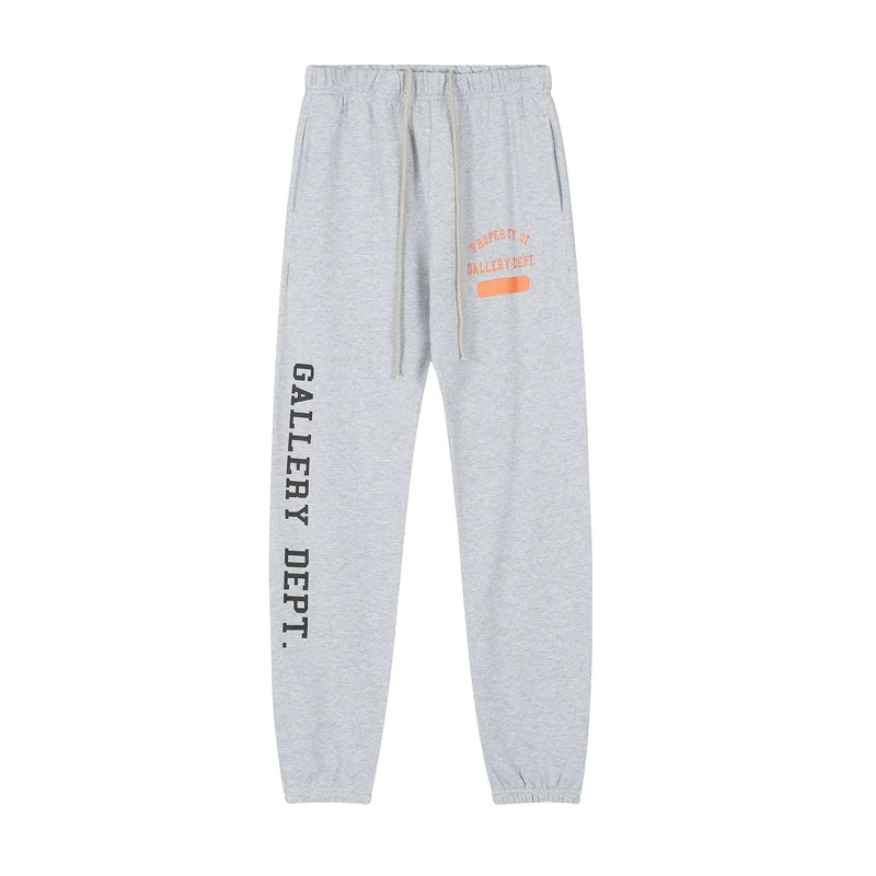 GALLERY American Trendy DEPT Classic Letter Printed Casual Pants for Men and Women Loose Legged Pants