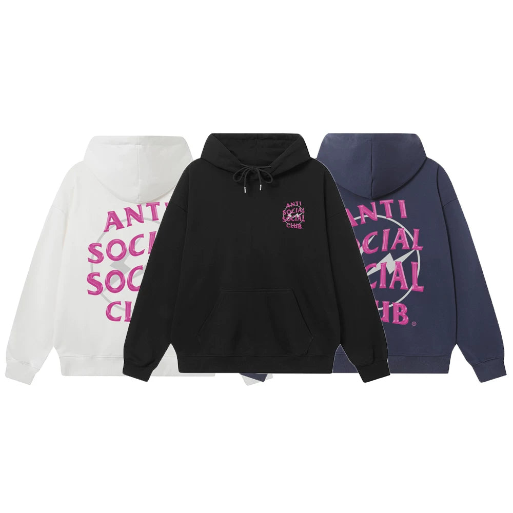 ANTI Socio Socio CLUB ASSC Hiroshi Fujiwara Red Lightning Printed Autumn/Winter Hoodie