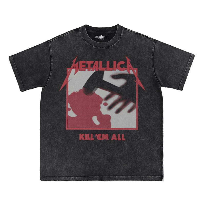 Metallica Vintage Washed Rock Band T-Shirt