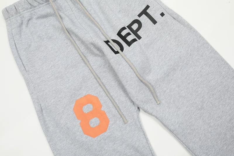 GALLERY American Trendy DEPT Classic Size 8 Letter Printed Casual Pants for Men and Women Loose Leg Tights Pants