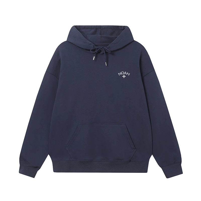 NOAH White Cross Logo Hoodie