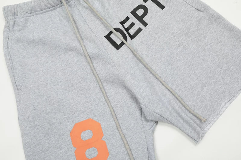 GALLERY American fashion brand DEPT classic size 8 letter printed casual shorts for men and women loose five quarter pants
