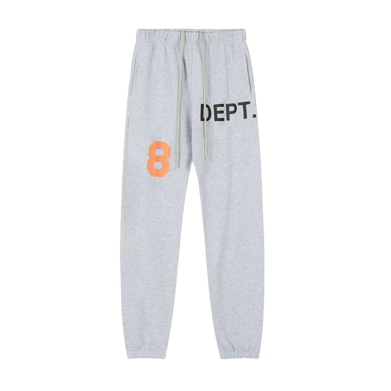 GALLERY American Trendy DEPT Classic Size 8 Letter Printed Casual Pants for Men and Women Loose Leg Tights Pants