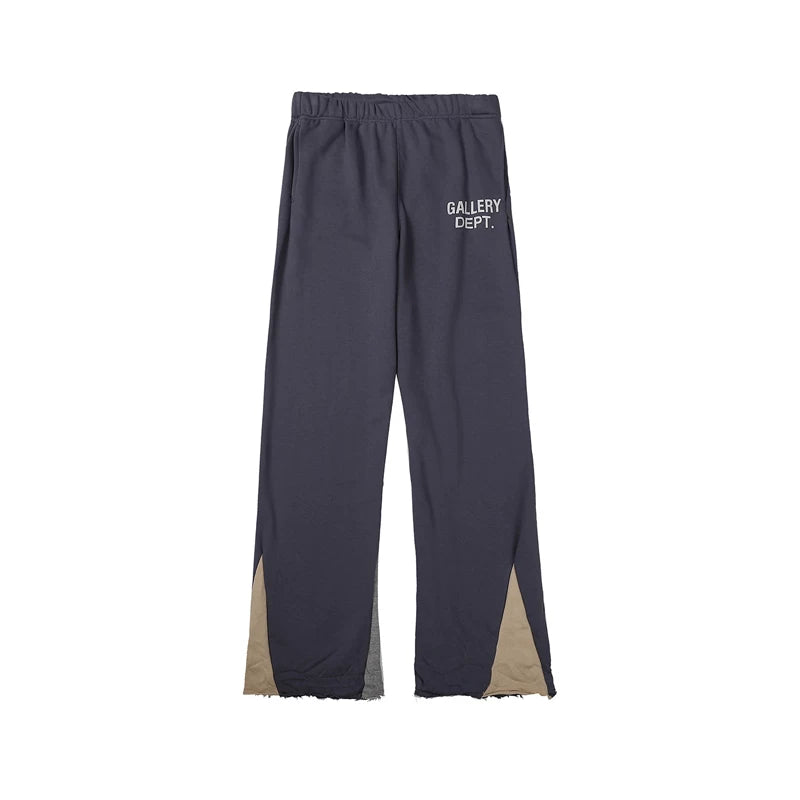 GALLERY American Trendy DEPT Letter Printed Casual Pants Splicing Drawstring High Street Guard Pants Micro Pull Long Pants