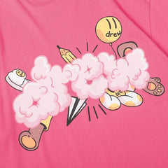 European and American fashion brand Drew 22SS cotton candy cloud balloon smiling face print men's and women's loose couple short sleeved T-shirt