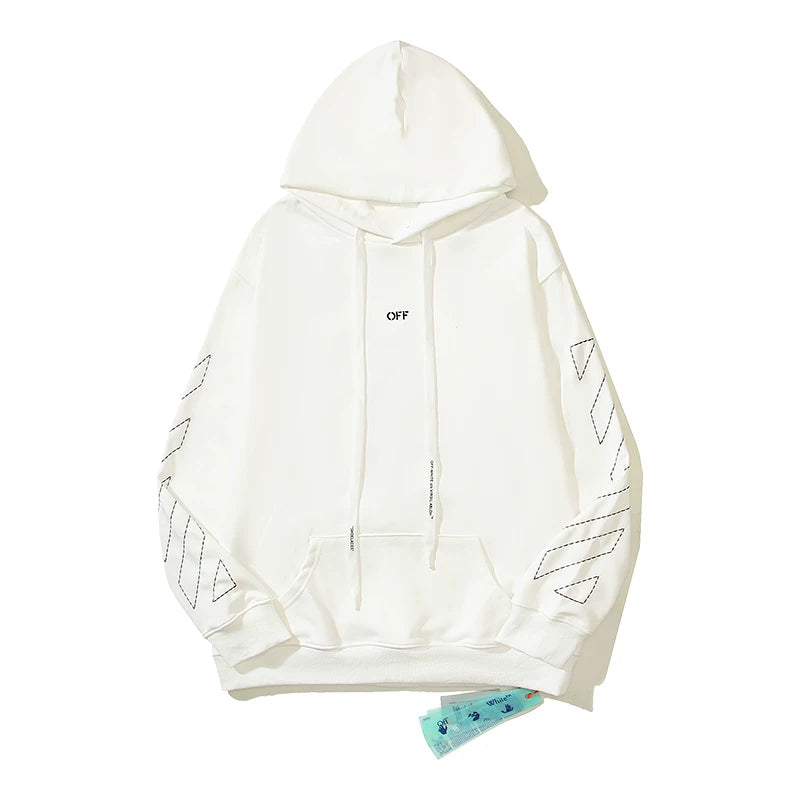 Embroidered Arrow Graphic Hoodie