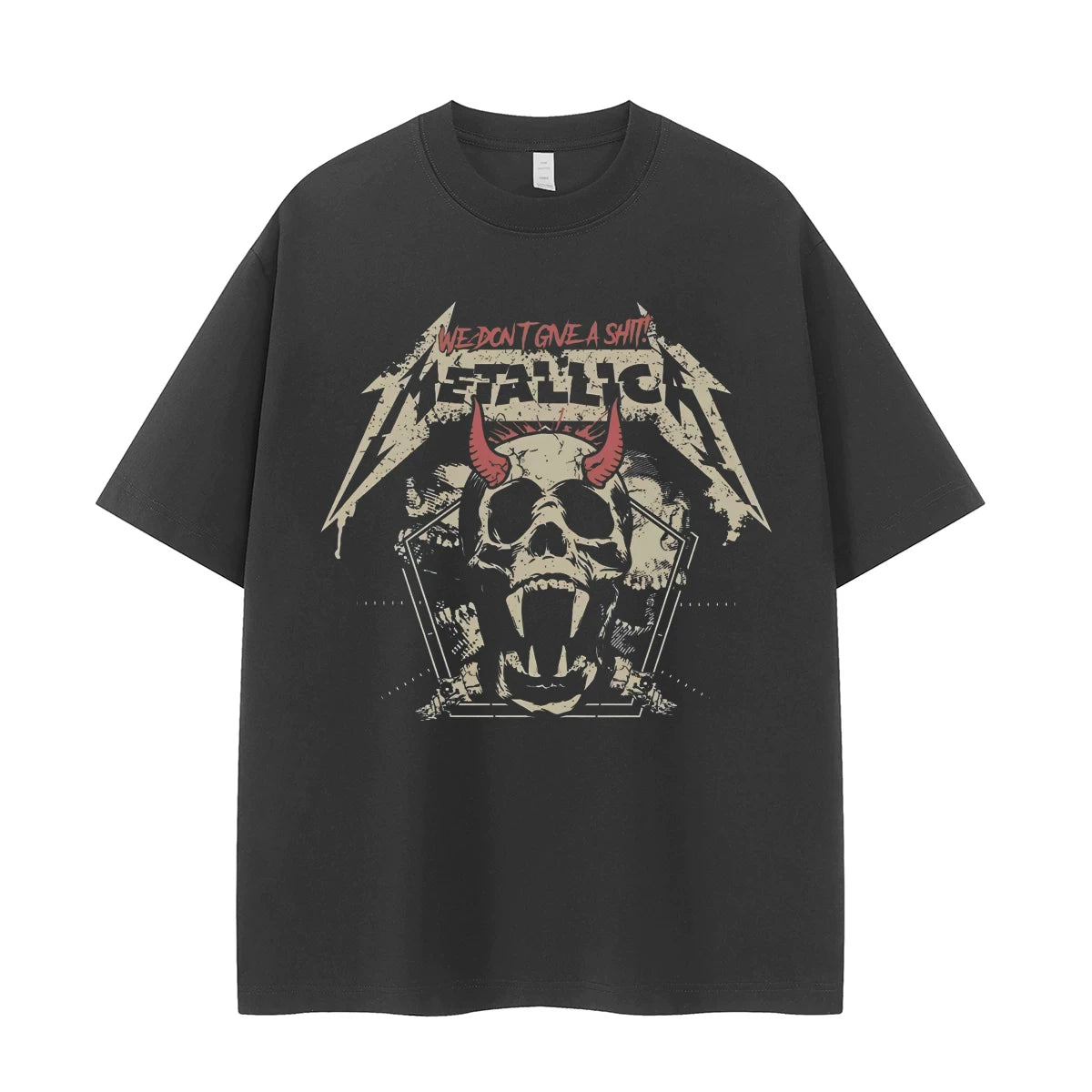Metallica Vintage Skull Rock Graphic T-Shirt