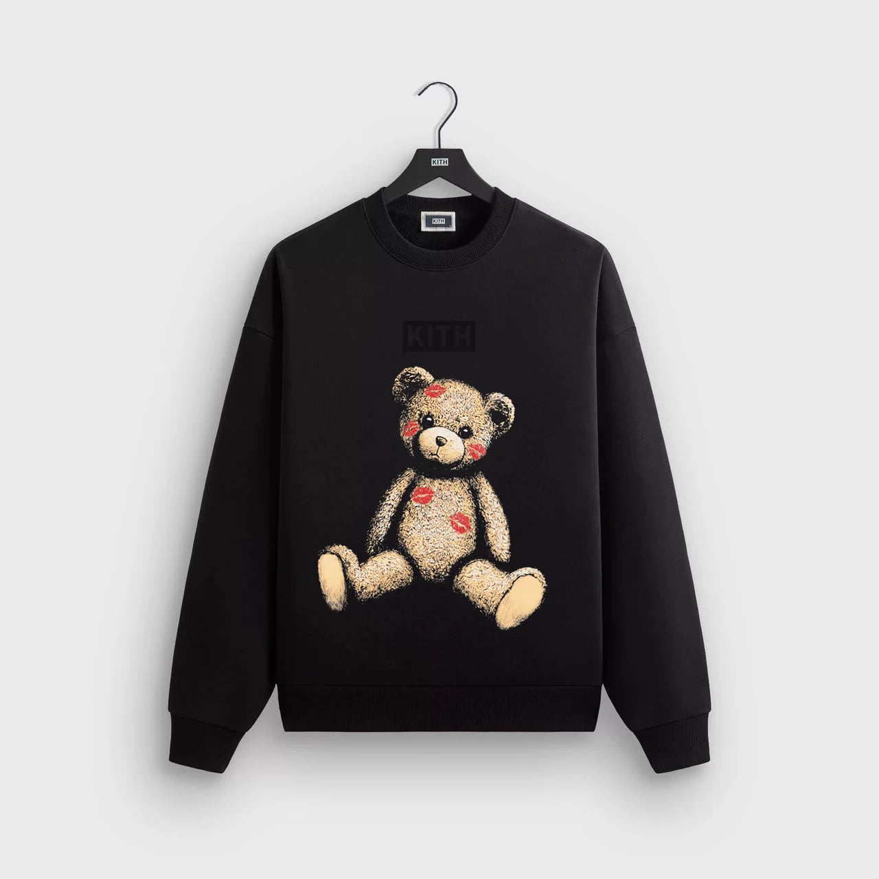 2025 Autumn KITH Little Bear Trendy Brand Round Neck Heavy duty Loose Men's and Women's Casual Long Sleeve Oversize Hoodie