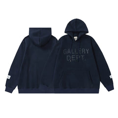 GALLERY DEPT. Navy Letter Print Fleece Hoodie
