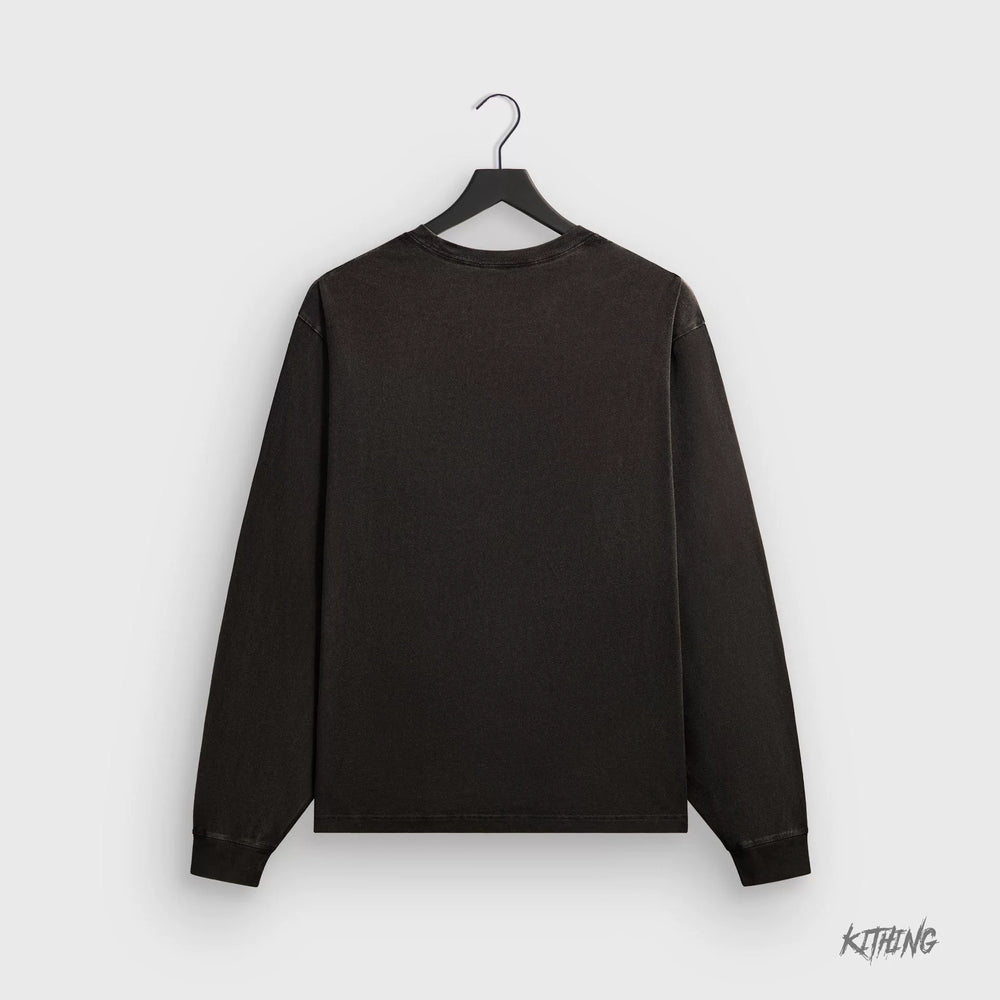 Kith collaboration Sopranos mafia family loose and retro vintage men's and women's fashion heavyweight long sleeved T-shirt