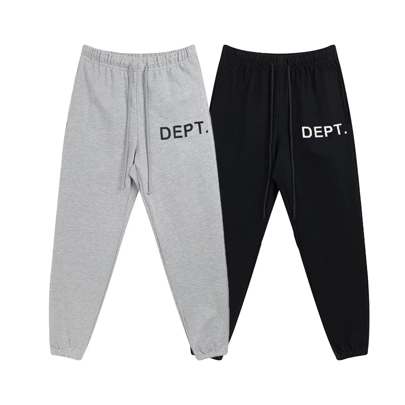 GALLERY Fashion DEPT Basic Edition Letter Printed Logo Drawstring Casual Leg Tights Cotton Hoop Pants