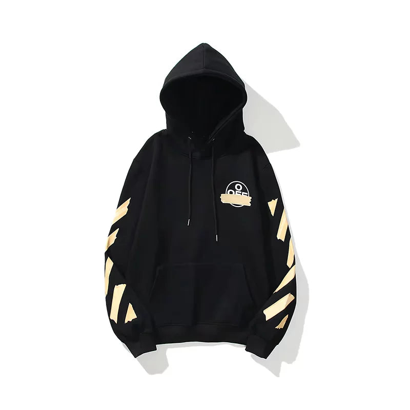 Tape Arrow Graphic Fleece Hoodie