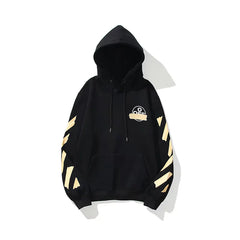 Tape Arrow Graphic Fleece Hoodie