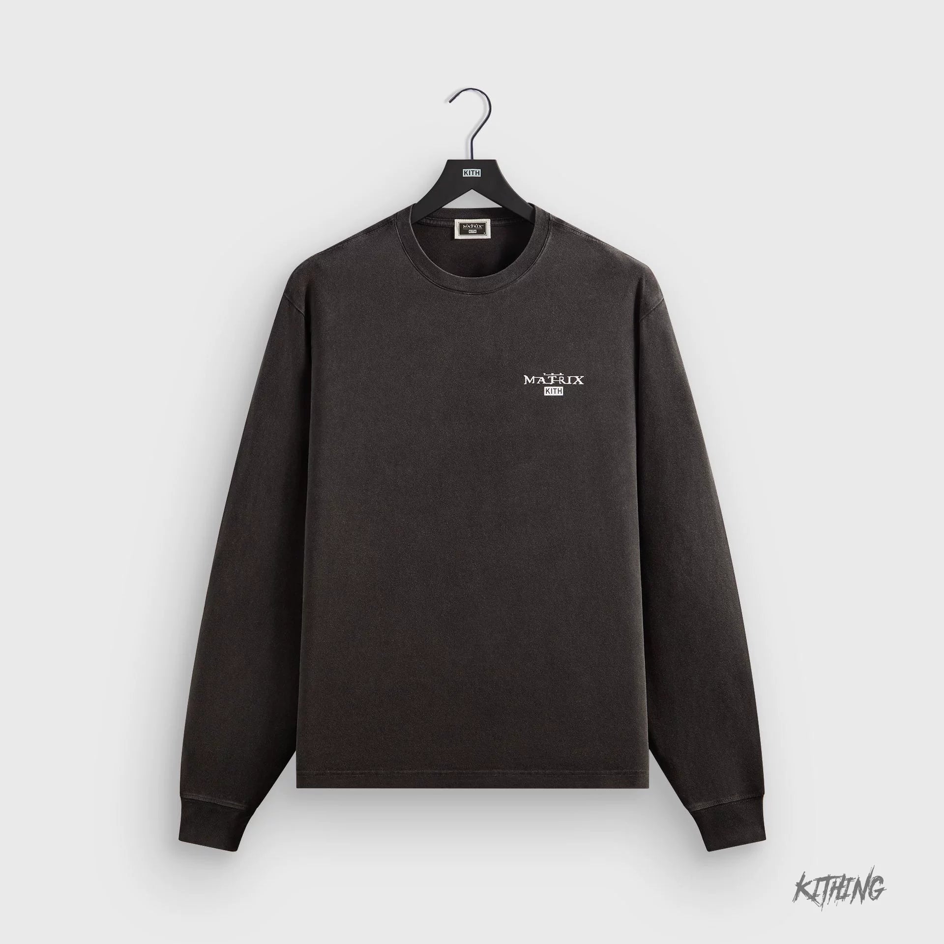 Kith Co branded Hacker Empire Red and Blue Capsules Loose and Retro Vintage Men's and Women's Fashion Heavy Long Sleeve T-shirt