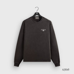 Kith Co branded Hacker Empire Red and Blue Capsules Loose and Retro Vintage Men's and Women's Fashion Heavy Long Sleeve T-shirt