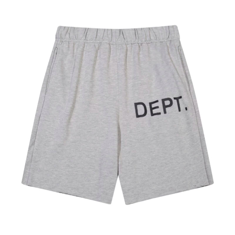 Gallery Trendy Dept Basic Alphabet Logo Slogan Printed Knife Cutting Shorts Cotton Casual Pants Pentagram Pants
