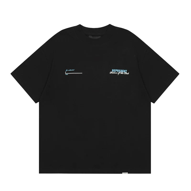 European and American fashion brand REPRESENT London limited edition letter printed short sleeved T-shirt for men and women, loose casual tee